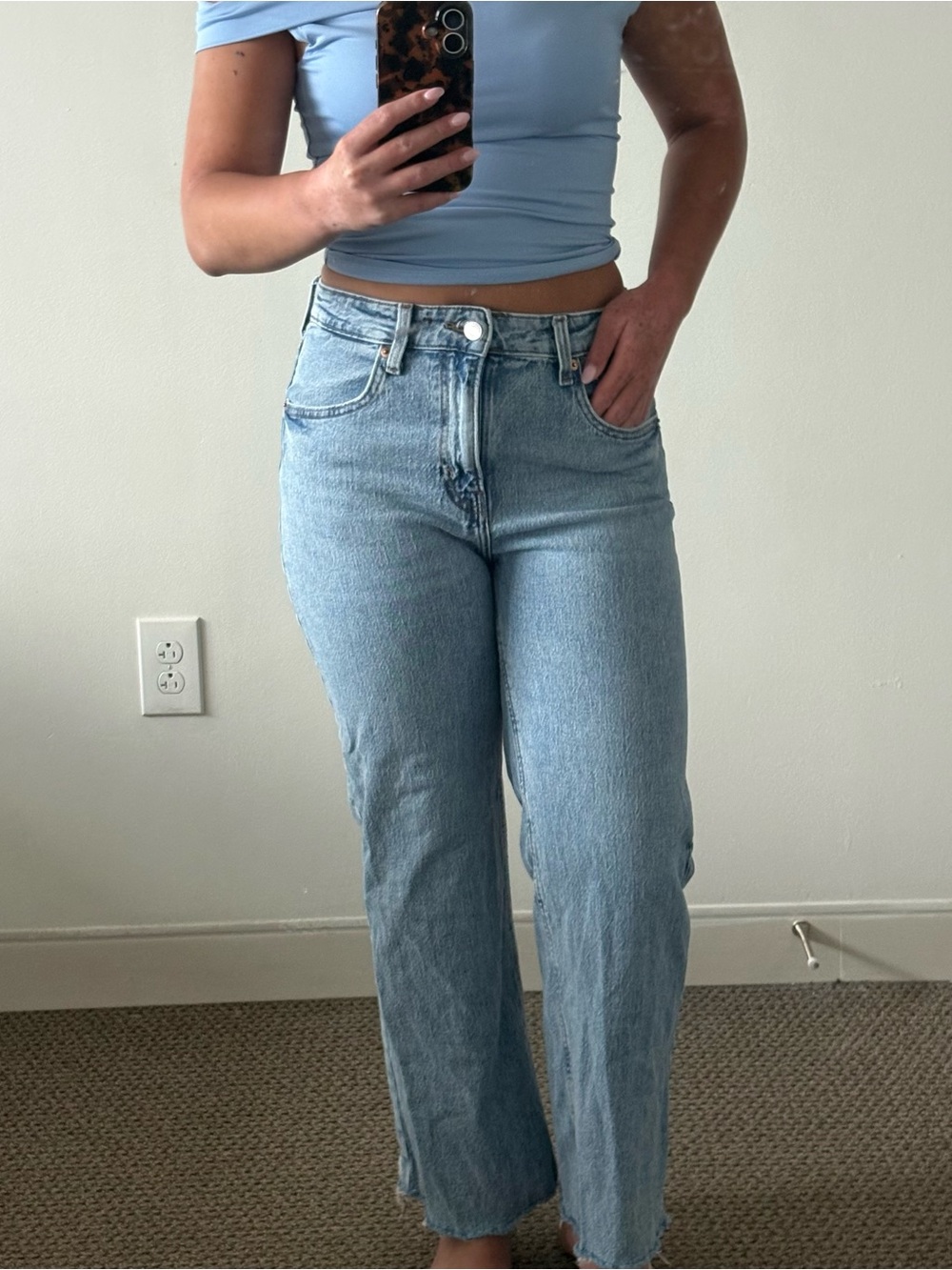 H&M High Waisted Wide Leg Jeans